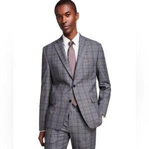 Michael Kors Grey Men's Classic-Fit Wool-Blend Stretch Suit Separate Jacket 50R